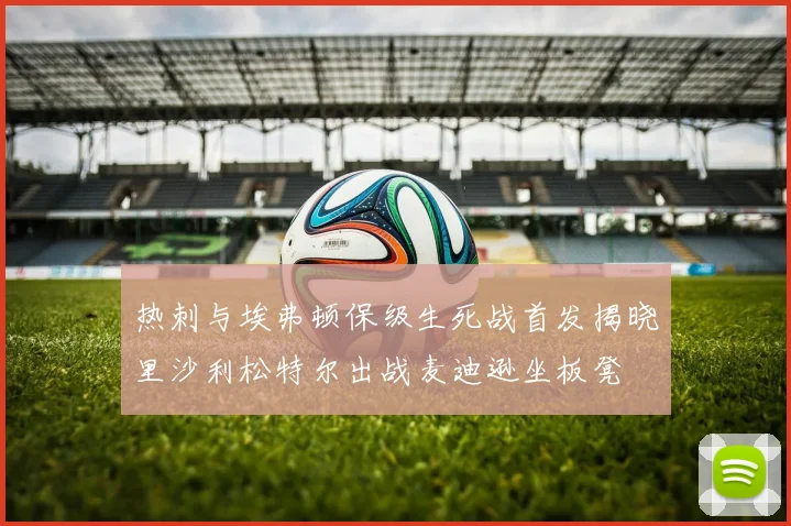 热刺与埃弗顿保级生死战首发揭晓里沙利松特尔出战麦迪逊坐板凳